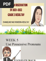 Cot - PPT - English 3 - Possessive Pronoun 2nd Quarter