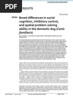 Breed Differences in Social Cognition, Inhibitory Control, and Spatial Problem Solving Ability in The Domestic Dog (Canis