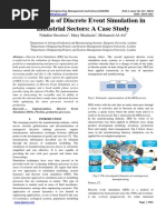 Application of Discrete Event Simulation in Industrial Sectors