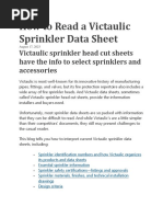 Victaulic Sprinkler Data Sheet