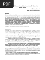 El Impacto Del Crimen en La Actividad Económica de México. Un