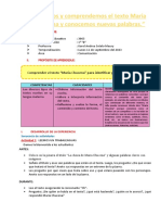 Sesión Com - Leemos María Chucena y Aprendemos Nuevas Palabras Con CH - Lunes