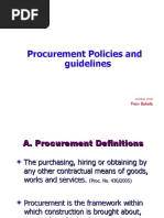 Procurement Policy and Guidlines and Procedures