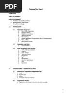 Format - Business Plan Report