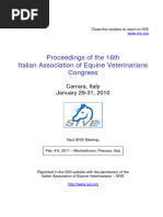 Proceedings of The 16th Italian Association of Equine Veterinarians Congress