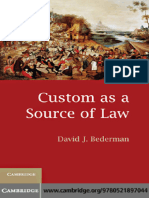 BEDERMAN - Custom As A Source of Law