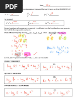 3.4 Properties of Logs Notes Key