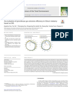 An Evaluation of Greenhouse Gas Emission Efficiency in China's Industry Based On SFA - Sun Et Al. - Science of The Total Environment - 2