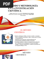 Método Y Metodología en La Investigación Científica