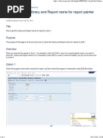 How To Get The Library and Report Name For Report Painter Report - SAP