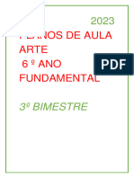 Planos de Aula Arte 6 Ano 3 Bimestre 2023