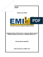 Optimización Del Proceso en La Línea de Fabricación de Prensas Hidráulicas para La Tornería Miche