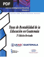 Tasas Ad Educación Guatemala 2edición