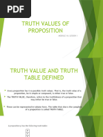 Truth Values of Proposition Gie