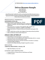 Truck Driver Resume Sample MSWord Download