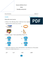 Class 5 Maths EM SA Term 1 July