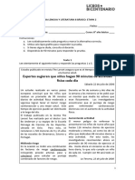 Evaluacion de Proceso Primera Unidad Octavo