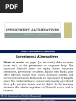 Topic 3 Investment Alternatives