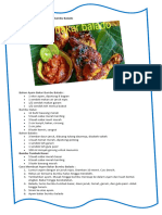 Resep Ayam Bakar Bumbu Balado