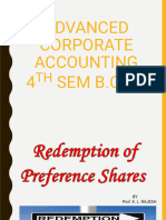 Redemption of Preference Share