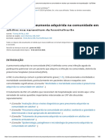 Tratamento de Pneumonia Adquirida Na Comunidade em Adultos Que Necessitam de Hospitalização - UpToDate