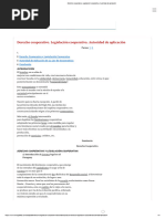 Derecho Cooperativo. Legislación Cooperativa. Autoridad de Aplicación