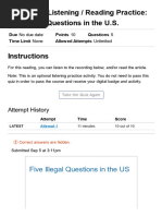 OPTIONAL Listening - Reading Practice - Five Illegal Questions in The U.S. - English For Career Development Summer 2023