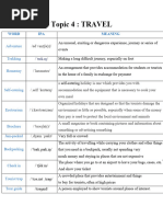 Topic 4 Travel