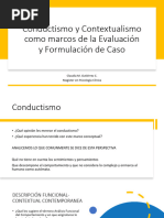 Conductismo y Contextualismo Funcional