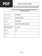 Method Statement - Excavation, Bracing & Backfilling Works