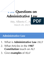 Agra 150 Questions Admin Law 03.20.23