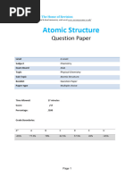 Atomic Structure: Question Paper