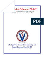 University Calender Volume 2