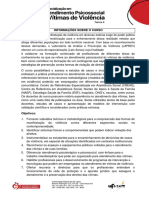 Ementa Especialização em Atendimento Psicossocial A Vítimas de Violência