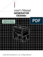 Honda EB3000c Generator Manual