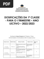 Dosificação 1 Classe-I Trimestre