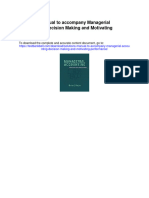 Solutions Manual To Accompany Managerial Accounting Decision Making and Motivating Performance