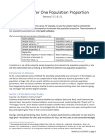 3 Inference For One Population Proportion