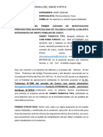 Apersonamiento Juzgado de Violencia Familiar Cusco Yuri Puma