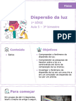 Dispersão Da Luz: 1 Série Aula 5 - 3º Bimestre