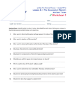 Physical Science SHS 2.1 Worksheet 1