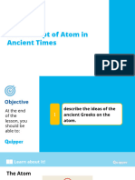 Physical Science SHS 2.1 The Concept of Atom in Ancient Times