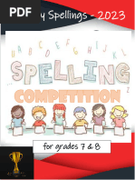 Know My Spellings - 2023: For Grades 7 & 8