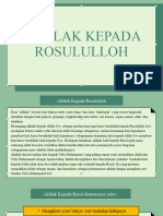 Akhlak Kepada Rosululloh