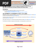 Chaleur Sensible, Chaleur Latente