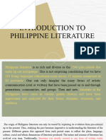 Introduction To Philippine Literature