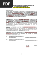 Formato de Minuta EIRL Aportes Bienes PDF