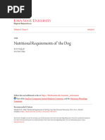 Nutritional Requirements of The Dog