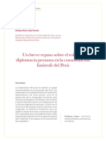 Un Breve Repaso Sobre El Rol de La Diplomacia Peruana en La Consolidación Limítrofe Del Perú