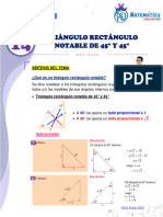 Nivel I - Triángulo Rectángulo Notable de 45° y 45°